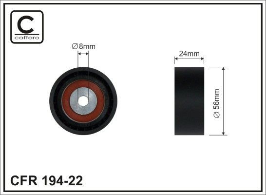 CAFFARO Ø: 55mm Deflection / Guide Pulley, v-ribbed belt 194-22 buy