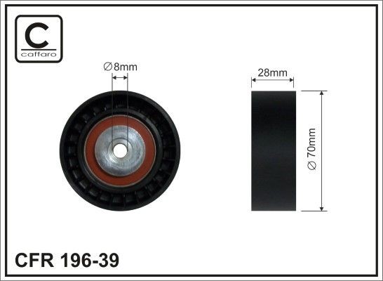 CAFFARO Ø: 70mm Deflection / Guide Pulley, v-ribbed belt 196-39 buy
