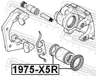FEBEST Brake Caliper Rebuild Kit 1975-X5R for BMW 3 Series, X5