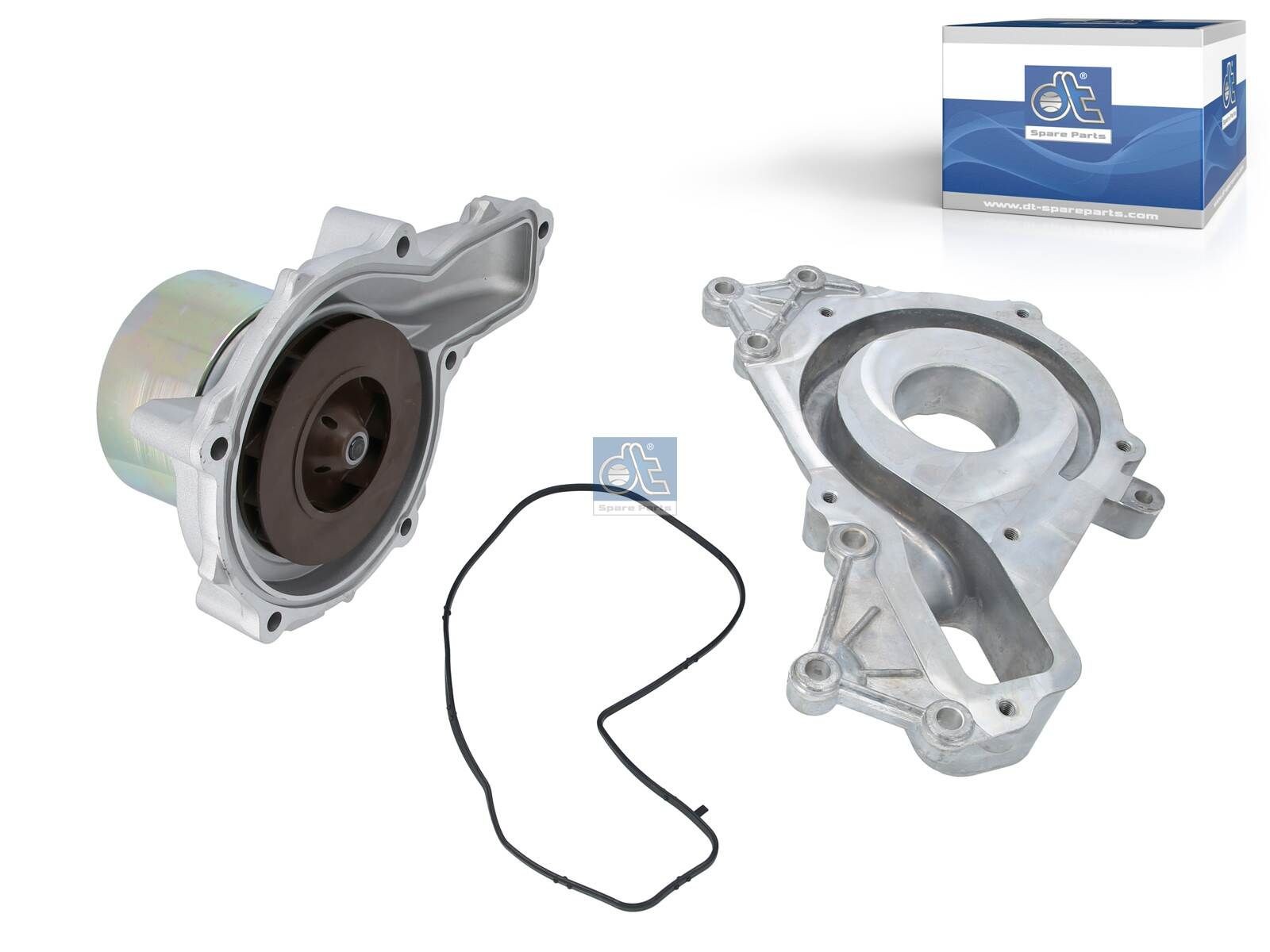 DT Spare Parts 2.91514 Water pump with seal, Water Pump Pulley Ø: 124 mm, with housing