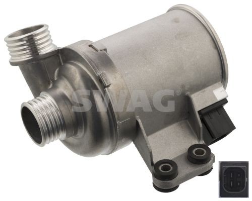 SWAG 20 10 1104 Water pump without gasket/seal, Electric
