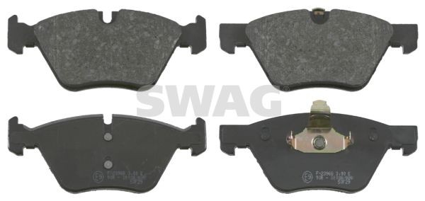 23794 SWAG Front Axle, prepared for wear indicator, with piston clip Width: 63,6mm, Thickness 1: 20mm Brake pads 20 91 6503 buy