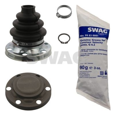 SWAG 20 93 6550 Bellow Set, drive shaft transmission sided, Rear Axle, Rubber