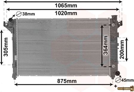 VAN WEZEL Aluminium, 802 x 493 x 32 mm, with accessories, Brazed cooling fins Radiator 20012701 buy
