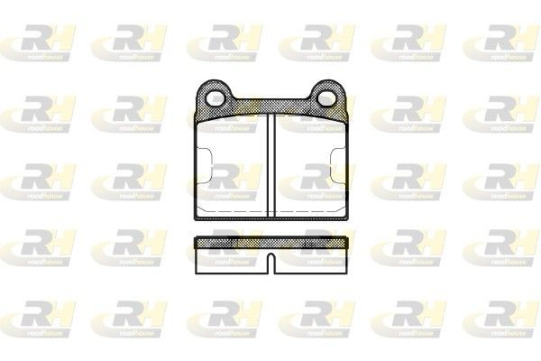 ROADHOUSE 2006.60 Brake pad set Front Axle, with adhesive film, with accessories