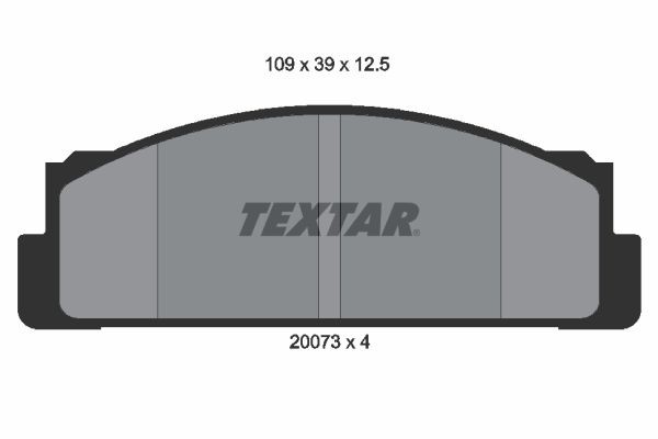20073 TEXTAR not prepared for wear indicator Height: 39mm, Width: 109mm, Thickness: 12,5mm Brake pads 2007310 buy