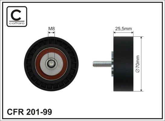 Great value for money - CAFFARO Tensioner pulley 201-99