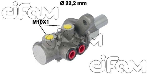 202-730 CIFAM Brake master cylinder PEUGEOT D1: 22,20 mm, Aluminium
