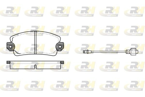 PSX202512 ROADHOUSE Front Axle, incl. wear warning contact Height 1: 46,4mm, Height 2: 47,2mm, Thickness: 15mm Brake pads 2025.12 buy