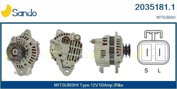 2035181.1 SANDO Lichtmaschine für MITSUBISHI online bestellen