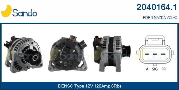 SANDO 12V, 120A, M8, CPA0175, Ø 54 mm, with integrated regulator Number of ribs: 6 Generator 2040164.1 buy