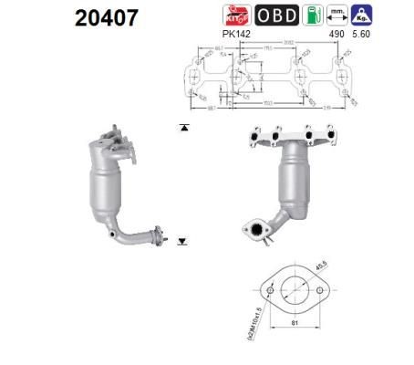AS 20407 Catalytic converter 11 132 77