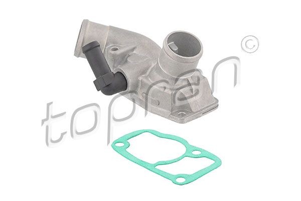 TOPRAN 206 226 Engine thermostat Opening Temperature: 92°C, PREMIUM BRAND, with seal, with pipe, with housing, Metal Housing