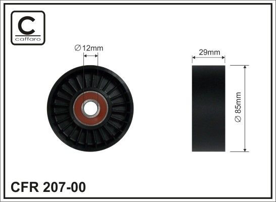 CAFFARO 207-00 Deflection / guide pulley, v-ribbed belt NISSAN NP300 PICKUP 2008 in original quality