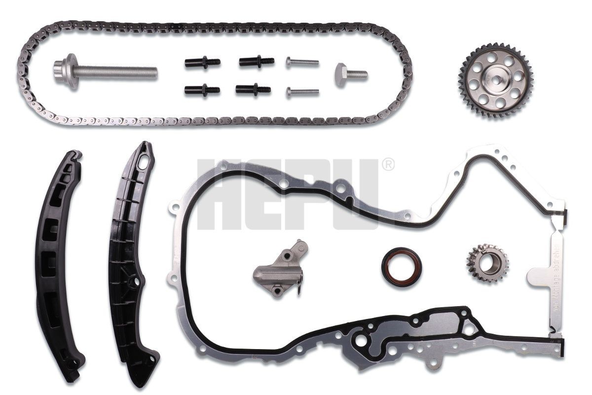 HEPU with crankshaft gear, with camshaft gear, with crankshaft seal, with bolts/screws, Silent Chain, Closed chain Timing chain set 21-0381 buy