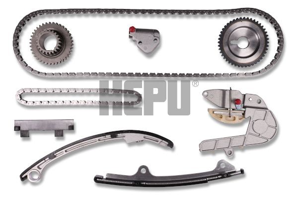 21-0432 HEPU Timing chain set NISSAN with accessories, Silent Chain, Closed chain