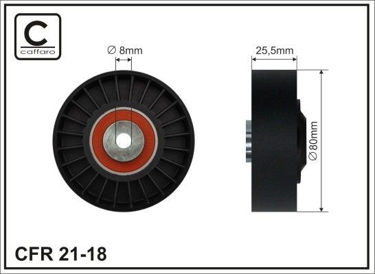 CAFFARO Ø: 80mm Deflection / Guide Pulley, v-ribbed belt 21-18 buy