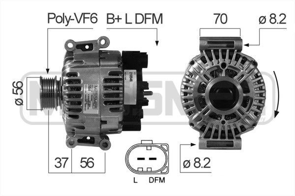 ERA 14V, 150A, B+LDFM, Ø 56 mm Generator 210546 buy