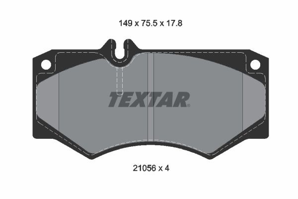 21056 TEXTAR prepared for wear indicator Height: 75,5mm, Width: 149mm, Thickness: 17,8mm Brake pads 2105601 buy