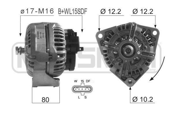 MESSMER 28V, 110A, B+WL15SDF Generator 210593 buy