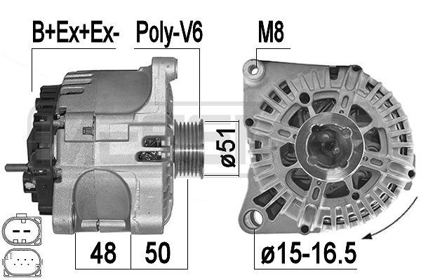 ERA 210634 Repair Kit, alternator 1329060026