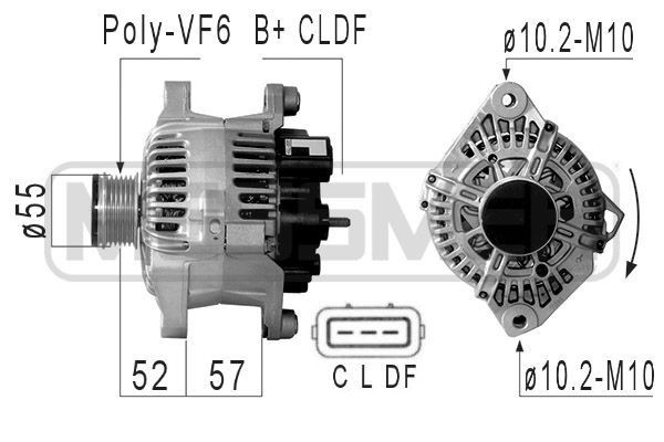 ERA 14V, 110A, B+CLDF, Ø 55 mm Generator 210820 buy