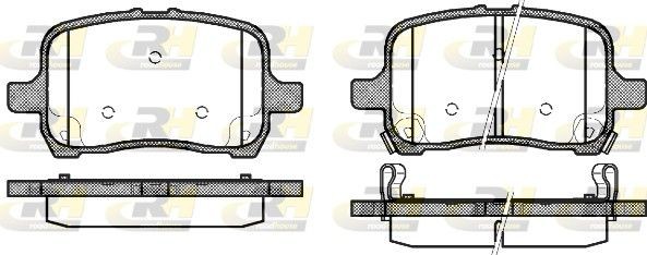 ROADHOUSE 21089.22 Brake pad set Front Axle, with acoustic wear warning, with adhesive film, with accessories