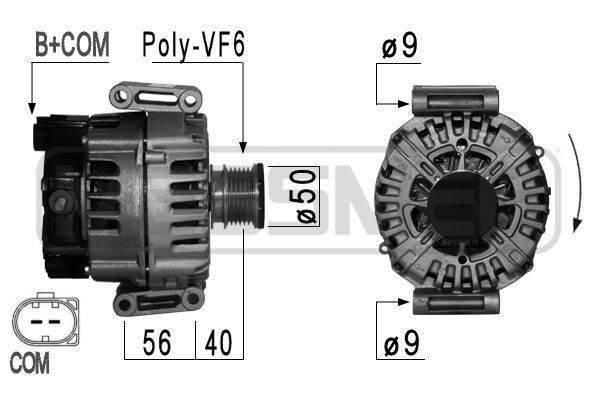 ERA 14V, 180A, COM, Ø 50 mm Generator 210897 buy