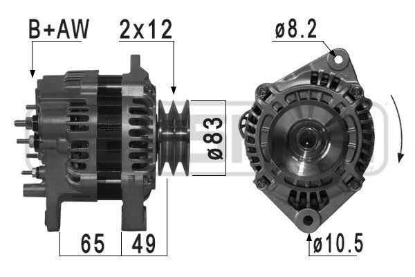 MESSMER 28V, 60A, B+AW, Ø 83 mm Generator 210903 buy