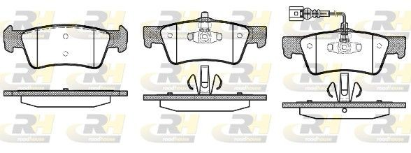 PSX2118701 ROADHOUSE Rear Axle, incl. wear warning contact, with adhesive film, with spring, with accessories Height 2: 53,9mm, Height: 50,9mm, Thickness: 19mm Brake pads 21187.01 buy