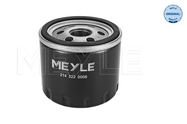 MEYLE 214 322 0006 Oil filter M20x1,5, ORIGINAL Quality, with one anti-return valve, Spin-on Filter