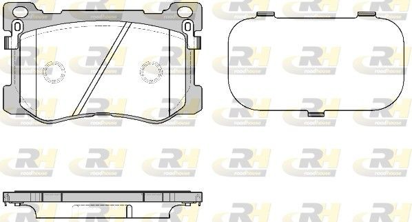 ROADHOUSE 21475.12 Brake pad set Front Axle, with adhesive film