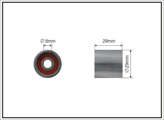 CAFFARO 217-95 Timing belt deflection pulley 65958010004