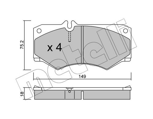 Mercedes-Benz T2 Brake pad set METELLI 22-0014-0 cheap