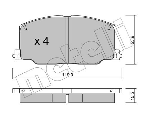 Lexus NX Disk brake pads 9264496 METELLI 22-0067-0 online buy