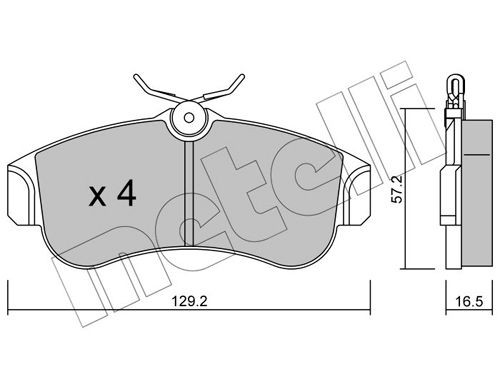 METELLI 22-0123-0 Brake pad set excl. wear warning contact, not prepared for wear indicator