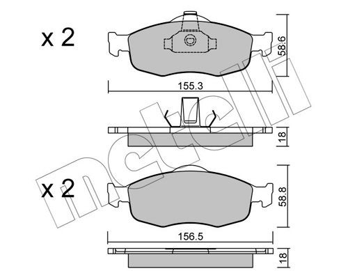 Ford MONDEO Set of brake pads 9264720 METELLI 22-0146-0 online buy