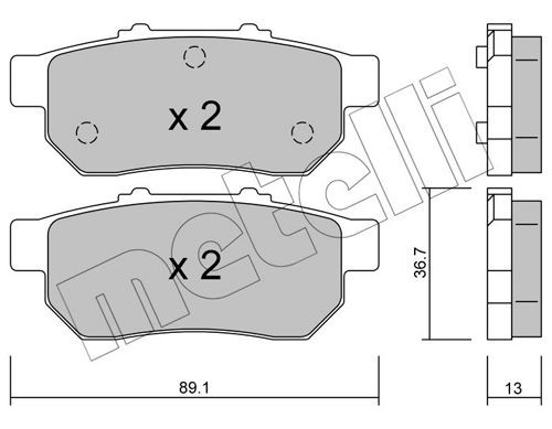 Honda CIVIC Disk brake pads 9264788 METELLI 22-0176-0 online buy