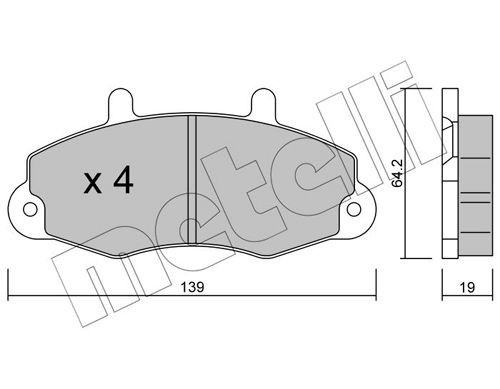 METELLI Brake pad kit rear and front Transit Mk4 Van (VE83) new 22-0194-0