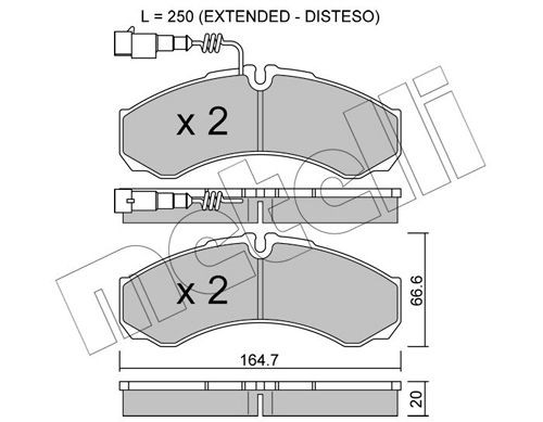METELLI 22-0212-9 Bremsbeläge für NISSAN NT500 LKW in Original Qualität