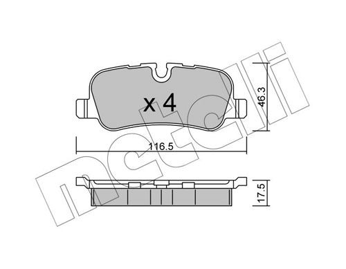 29088 METELLI prepared for wear indicator Thickness 1: 26,0mm Brake pads 22-0582-0 buy