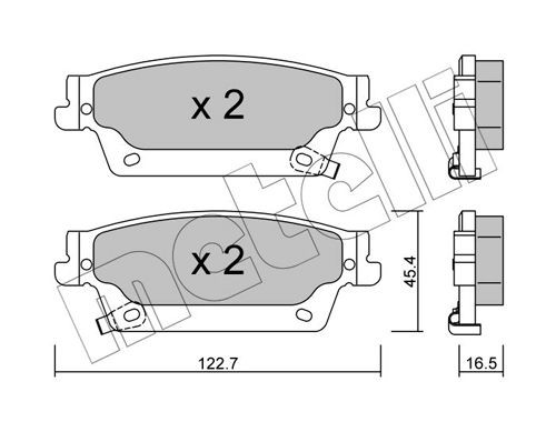 29093 METELLI prepared for wear indicator Thickness 1: 30,0mm Brake pads 22-0584-0 buy