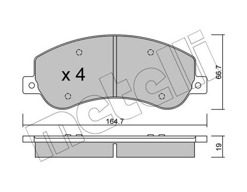 29030 METELLI incl. wear warning contact Thickness 1: 28,0mm Brake pads 22-0586-3K buy
