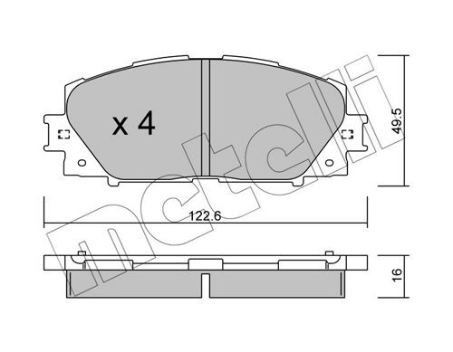 METELLI Brake pad set 22-0745-1 Lexus CT 2022