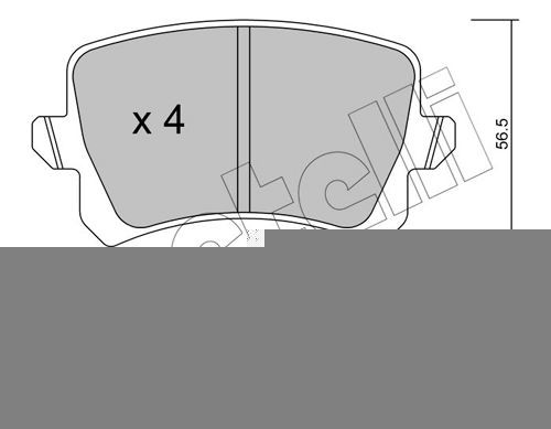METELLI 22-0806-0 Brake pad set excl. wear warning contact, not prepared for wear indicator