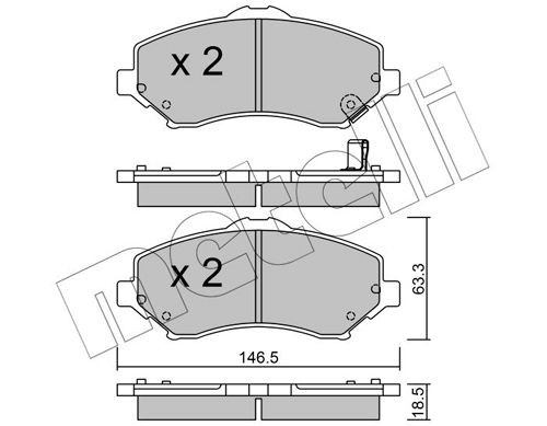 METELLI 22-0862-1 Brake pad set DODGE experience and price
