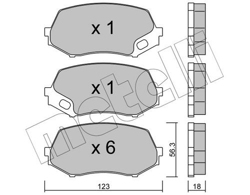 29240 METELLI excl. wear warning contact, not prepared for wear indicator Thickness 1: 18,0mm Brake pads 22-0874-0 buy