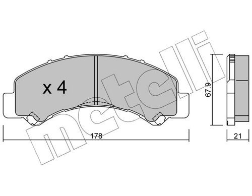 METELLI 22-0922-0 Brake pad set prepared for wear indicator