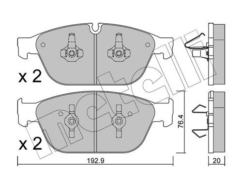Audi Q5 Set of brake pads 9266148 METELLI 22-0954-0 online buy
