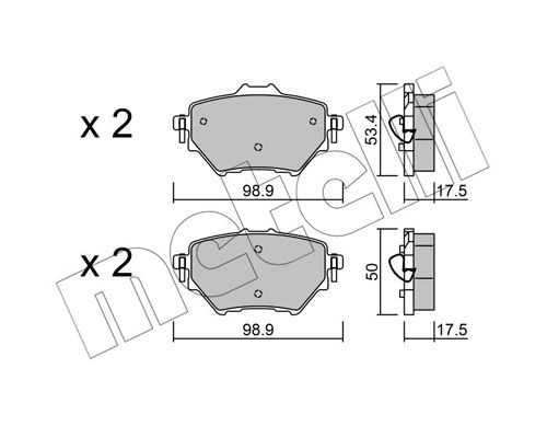 Original METELLI 25839 Brake pad kit 22-0987-0 for OPEL CORSA